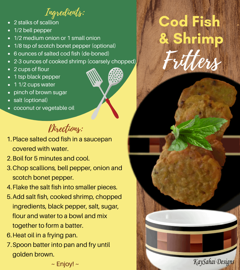 cod fish and shrimp fritters
